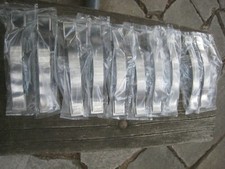 9 Pack Contemporary Rectangle Brushed Nickel Cabinet PULL 6-5/8 x 1" 5"C-C USED