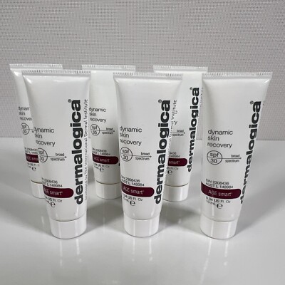 (6X) Dermalogica AGE Smart Dynamic Skin Recovery SPF 30 Sample Travel 0.34 oz.