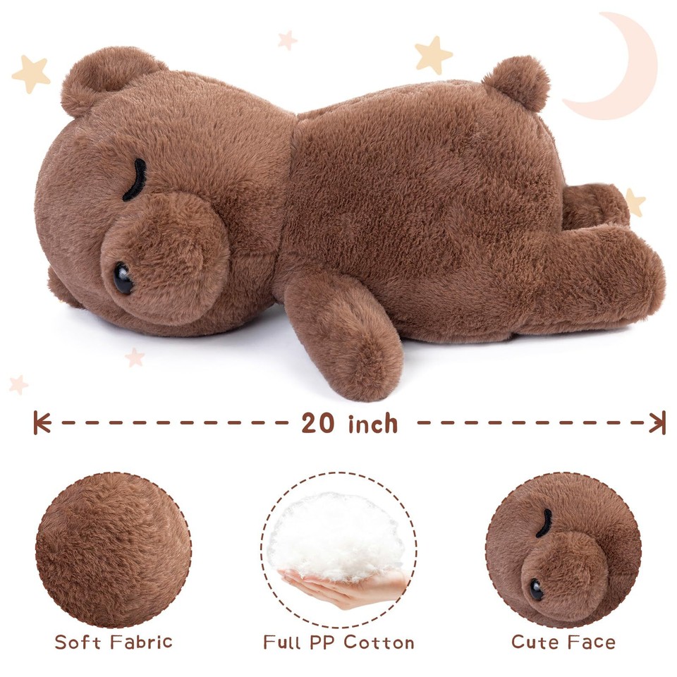 Big Teddy Bear Stuffed Animals Plush Toy, Soft Sleeping Teddy Bear