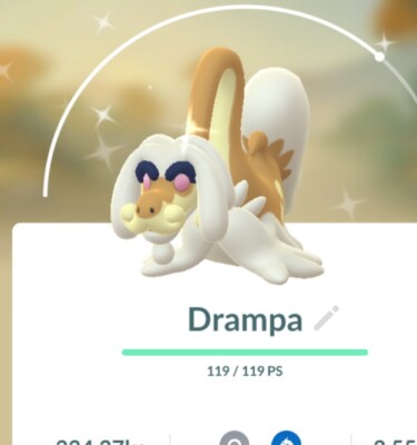 Pokémon Go- Shiny Drampa trade Registered Or 30 Days