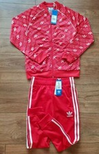 Junior Boys Adidas Full Tracksuit Top & Bottom New