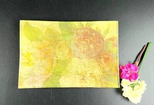 Vintage - Floral Design Cheese/ Snack Plate/ Tray - Art-Deco