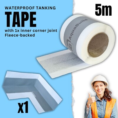 Dichtband wasserdicht Tankband 5m + Innenecke Fuge x1 Feuchtraumsystem
