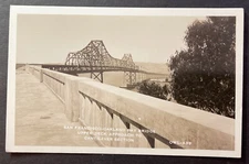 San Francisco-Oakland Bay Bridge Upper Deck Approach California RPPC DOPS OWL