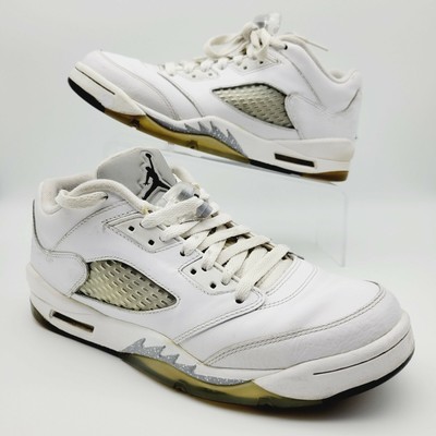 Nike Air Jordan 5 RETRO Low GG WHITE/BLACK-WOLF GREY 819172-122 SIZE 8.5Y  Wms 10 | eBay