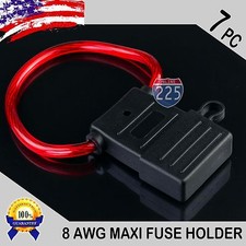 7 Pack 8 Gauge APX MAXI Inline Blade Fuse Holder w Waterproof Cap 12V/24V/32V DC