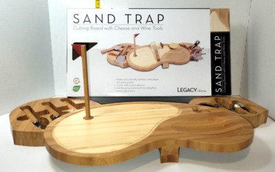 LEGACY By Picnic Time SAND TRAP Cutting Board & Cheese wine tools. Engraved Golf