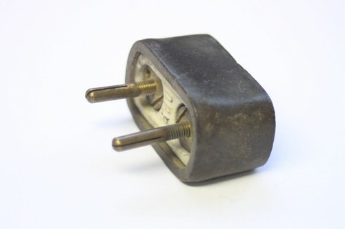 alter Stecker Porzellan Keramik Netzstecker alte Version 6A/250V schwarz DRP - Bild 12 von 12