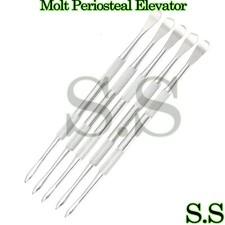 5 Pcs Molt Periosteal Elevator  9 Double Ended Allen Dental Inst German Grade