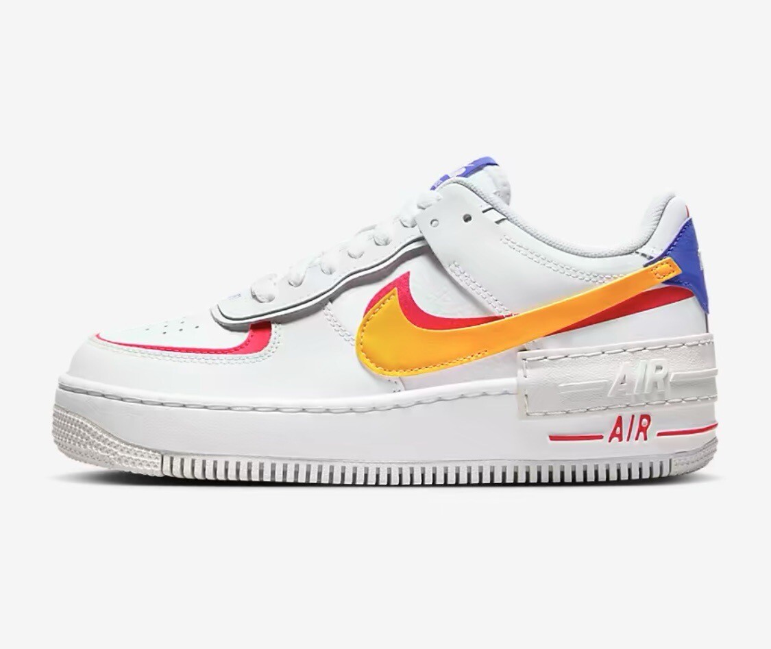 NIKE☆AIR FORCE 1 SHADOW Nike Air Force 1 Shadow, White/Siren Red/Photon Dust/Sundial