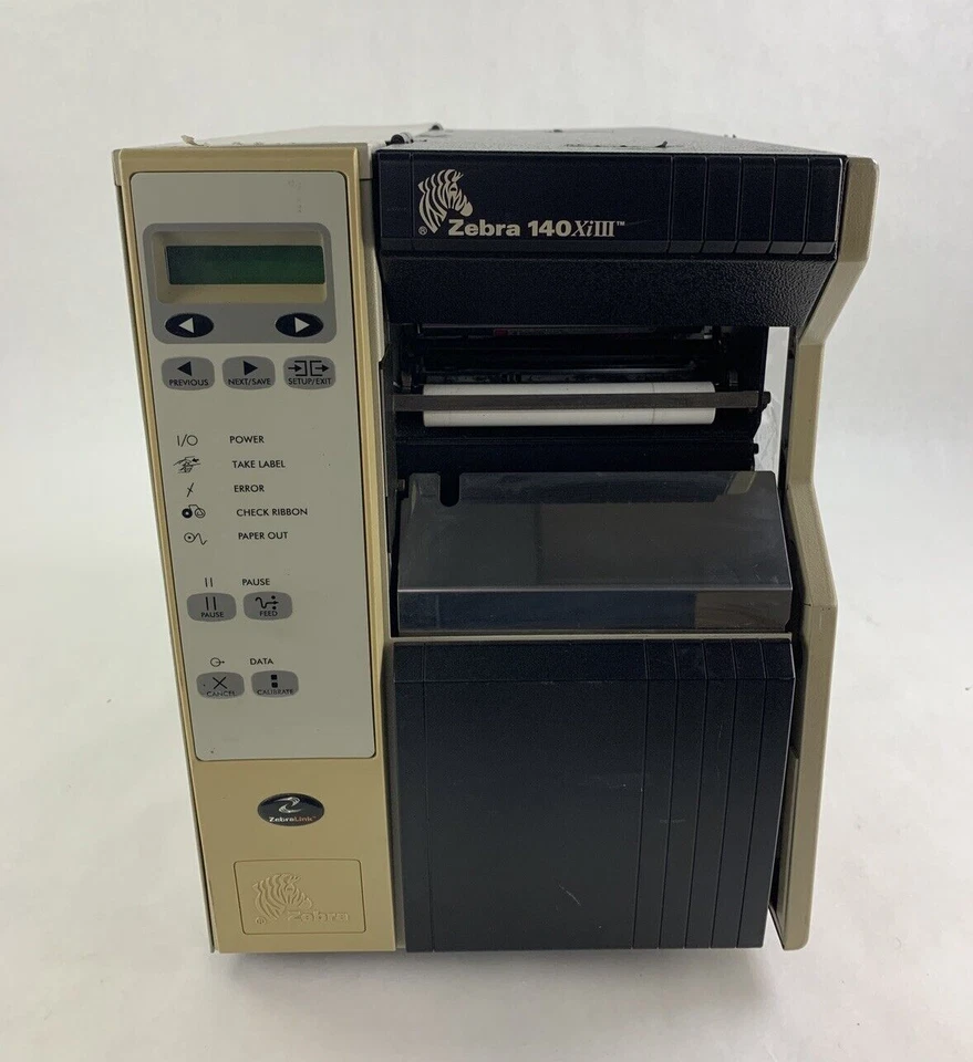 Zebra 140Xi3 III Label Thermal Printer 200 DPi Serial and Network Cracked Side - Image 2 of 4