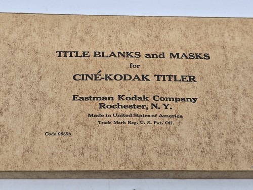 Vintage Cine-Kodak Title Blanks & Masks Unused NOS w OB, Adding Titles to Movies - Picture 2 of 2