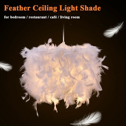 Feather Lampshade Ceiling Light Shade Pendant Lampshade Modern Home Decoration - Picture 4 of 9