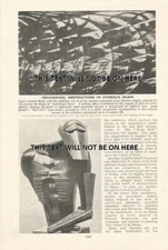 MECHANICAL ABSTRACTIONS SYMBOLIC SHAPE ART ROCK DRILL c 1938 ILLUSTRATION PRINT