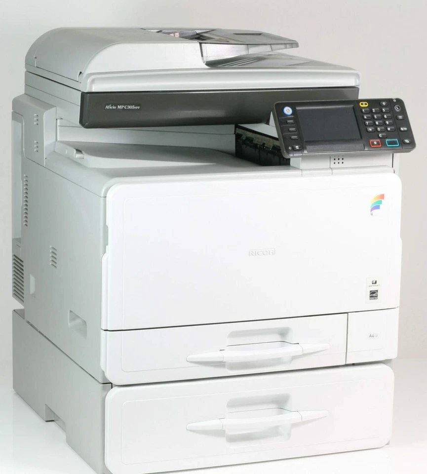 RICOH MP C305SPF FAST DUPLEX NETWORK A4 COLOR WORKGROUP LASER PRINTER COPIER - Image 4 of 4