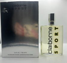 Vintage Claiborne Sport Cologne Spray For Men 3.4 oz original New