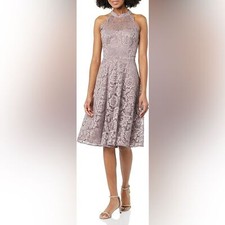 Eliza J Womens Lace Fit and Flare Dress Size 14