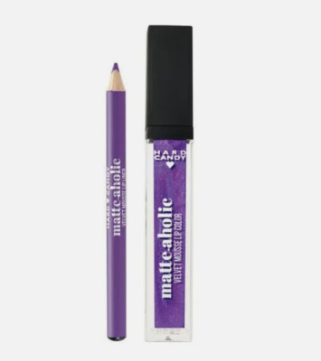 Hard Candy Matte-Aholic Velvet Mousse Lipcolor & Lip Liner Kit SUGAR PLUM 1534