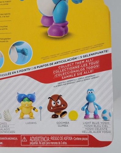 Super Mario Brothers Actionfigur hellblau Yoshi mit Ei (Nintendo NES) - Bild 8 von 11