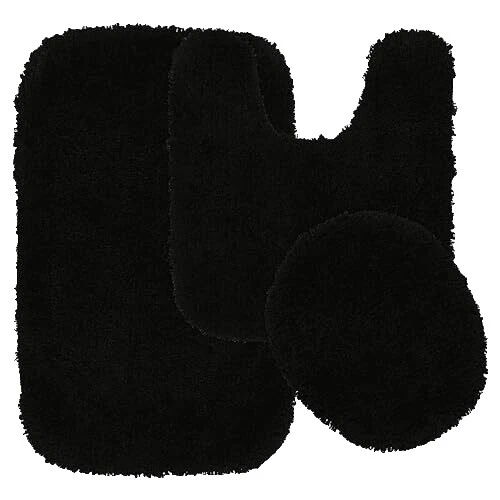 Nylon Black Bath Mats, Rugs & Toilet Covers