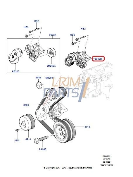 COJINETE DE POLEA RALENTÍ SOPORTE DEPORTIVO LAND ROVER ORIGINAL LR079294 Foto 3 de 3