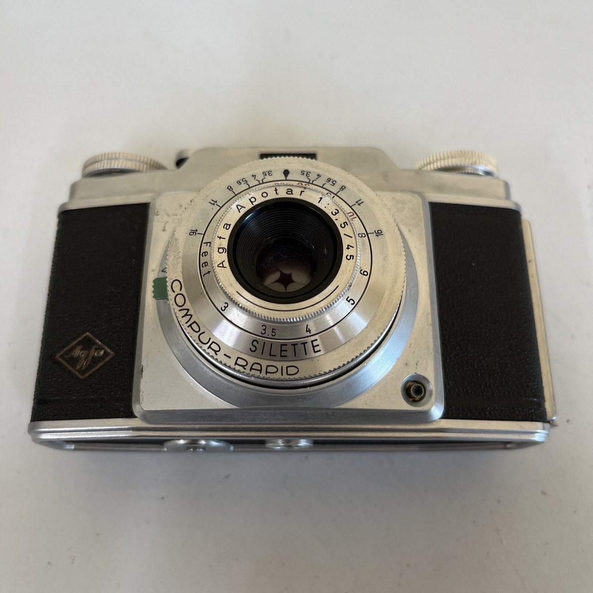 AGFA SILETTE Compur-Rapid 35mm Camera/ Shutter Works L/ Great
