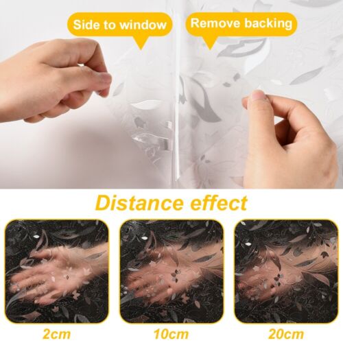 Home Window Privacy Film Decor Bathroom Door Static Cling Stained Glass Sticker - Picture 4 of 16
