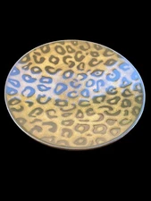 Two Stylish LEOPARD PRINT 8.5” Decorative Serving Dessert Plates Home Essentials