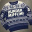 thumbnail 3 - DUNDER MIFFLIN The Office Ugly Xmas Christmas Sweater Blue Holiday Knit Medium