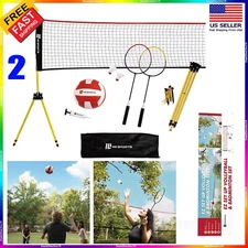 Volleyball & Badminton EZ set up games outdoor lawn kids adults backyard family