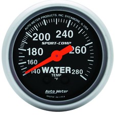 Autometer 3331 Sport-comp Water Temperature Gauge 2-116 In. Mechanical Autometer 3331 Sport-comp Water Temperature Gauge 2-116 In. Mechanical