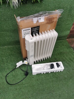 VonHaus Fin 2000W Oil Filled Radiator White 2500889 UK
