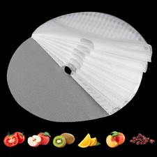 (8 Pack) Round Silicone Dehydrator Sheets, Dostk 8pcs 13" Diameter, white
