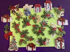Anna Griffin Christmas Present and Holly Stickers 24 Pieces