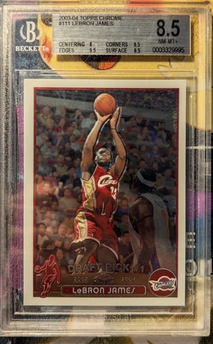 2003-04 Topps Chrome #111 LeBron James RC Rookie BGS 8.5 