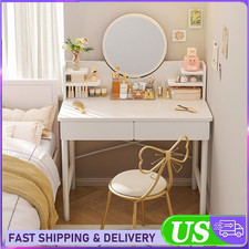 Bedroom Dressing Table with Mirror and Drawers