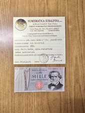 BANCONOTA LIRE 1000 VERDI 2º TIPO 5 8 1975 SERIE XA G SOSTITUTIVA MOLTO RARA