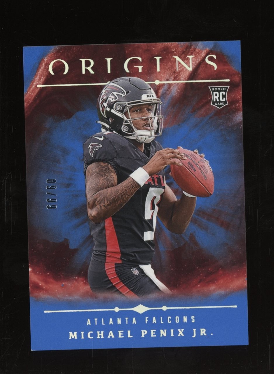 2024 Panini Origins Blue #124 Michael Penix Jr Falcons RC Rookie 9/99