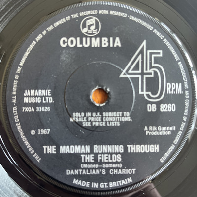 RARE UK Psych DANTALIANS CHARIOT Madman Running Through The Fields 7  Freakbeat