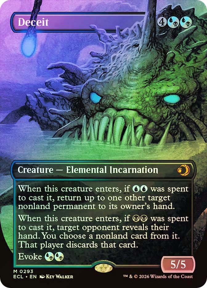 MTG New NM+ Foil Deceit Borderless Lorwyn Eclipsed #0293 Magic Card