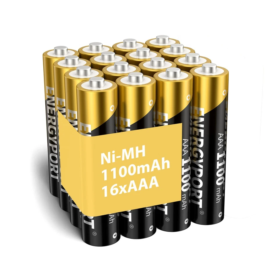 Lote Baterías Recargables ENERGYPORT AAAA 2800mAh 1100mAh 1.2V Batería NI-MH Foto 4 de 4