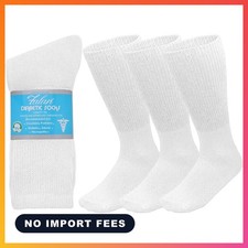 3-Pack Physicians Approved Diabetic Socks Cotton Non-Binding Loose