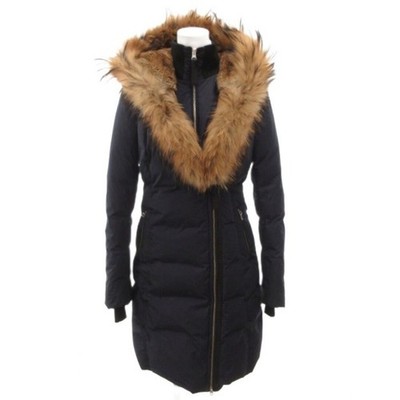 McCage MACKAGE Down Coat Raccoon Fur Hood Long S Navy ff Used 5d1ef65436fc0b0e96