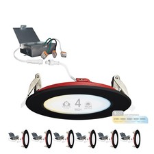 4 Inch 2 Hour FIRE Rated LED Recessed Light, Selectable 2700K/3000K/3500K/400...