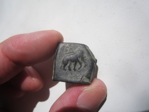 INDIA TAXILA COPPER UNIT LION-ELEPHANT
