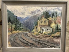 1940s Original Oil Art By Olive Bristol Of "Womens Painters Of Washington"