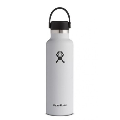 Hydro Flask - 621 ml Standart Mouth Thermosflasche mit Flex Cap white