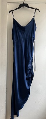Fashion Nova Navy Blue Asymmetrical Slip Dress | eBay