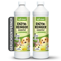 Bio-Chem Enzymreiniger 2X 1 L Geruchsentferner Gegen Urin, Katzen & Hundeurin