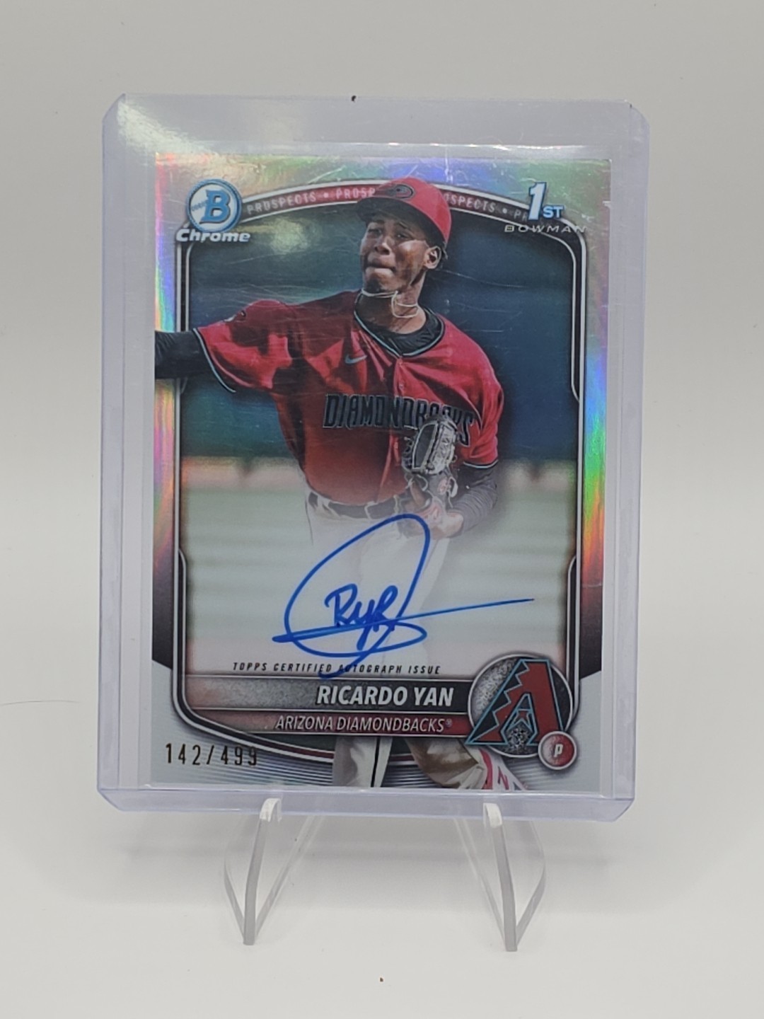 2025 Bowman - Chrome Prospects Ricardo Yan #CPA-RY Refractor /499 Auto